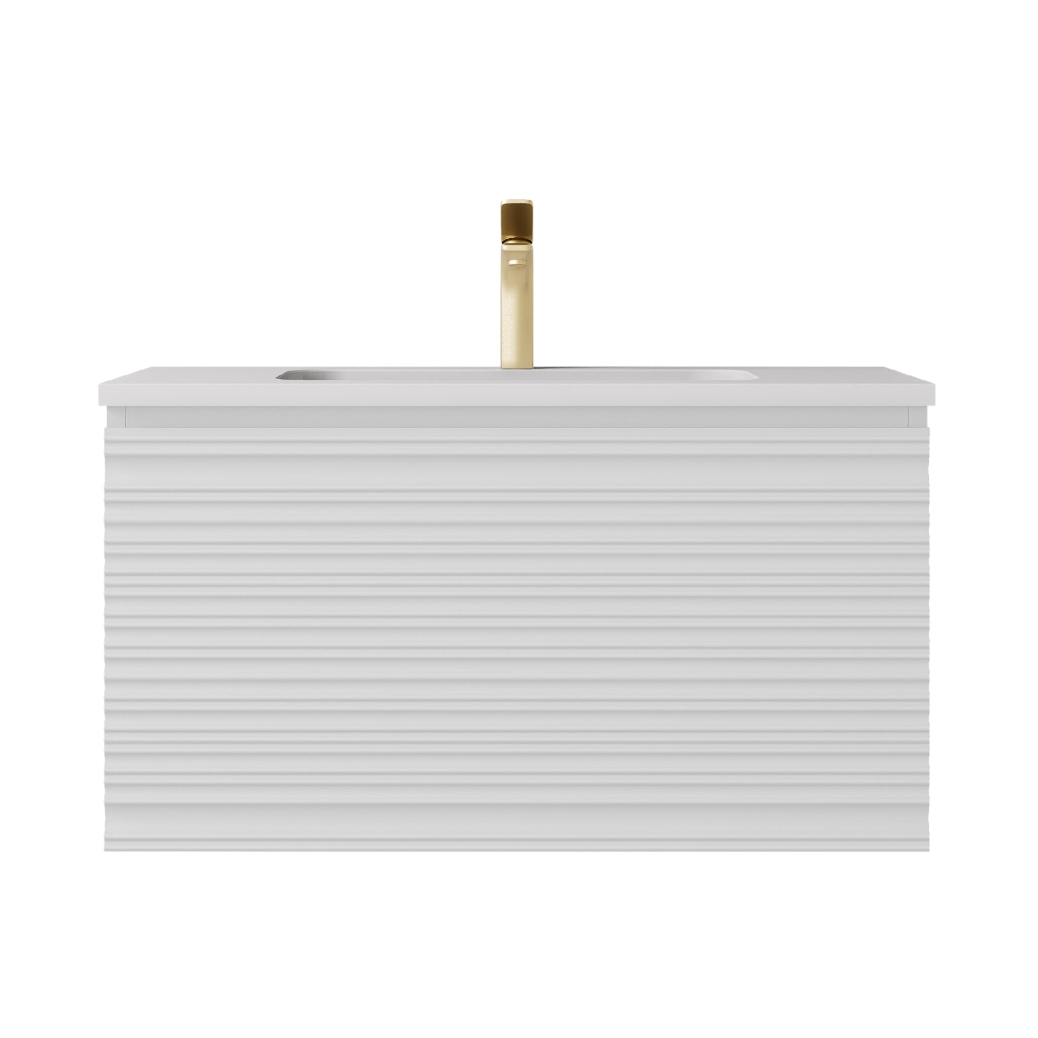 LUKKA SEDONA MATTE WHITE 900MM SINGLE BOWL WALL HUNG VANITY