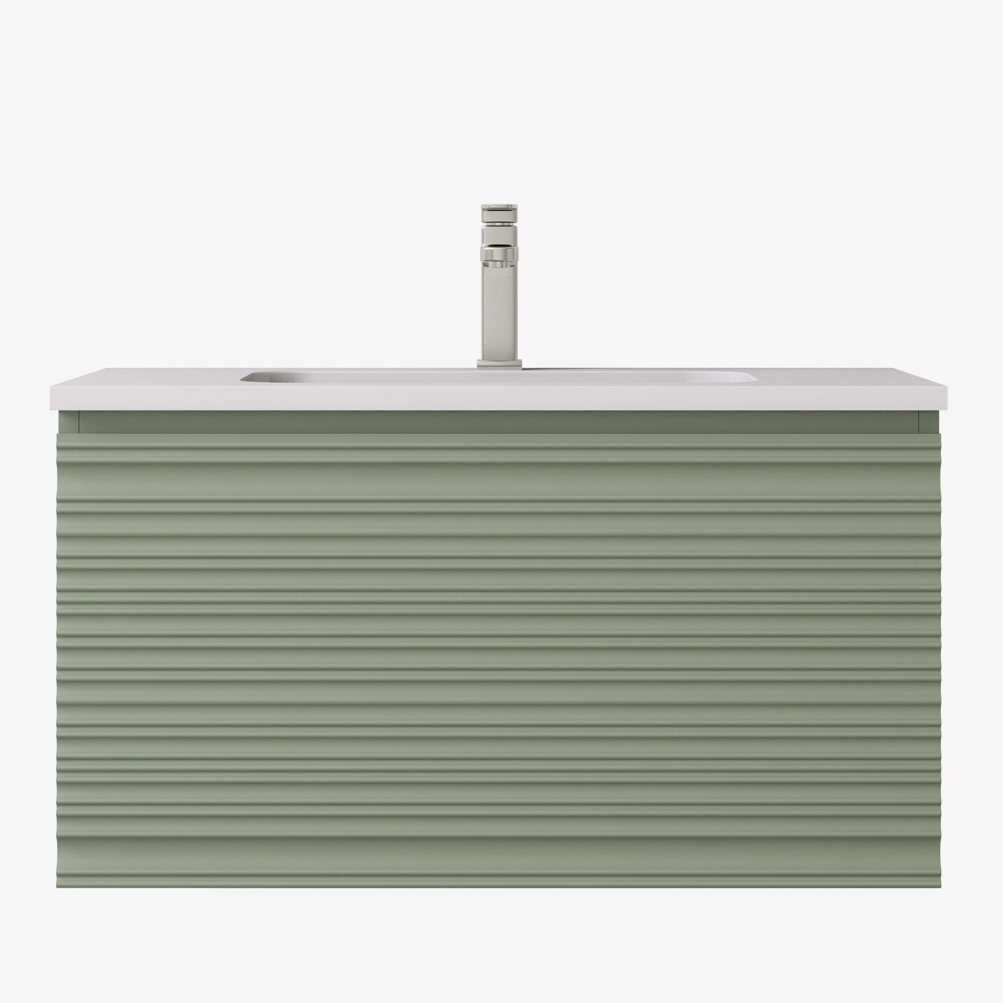 LUKKA SEDONA OLIVE GREEN 900MM SINGLE BOWL WALL HUNG VANITY