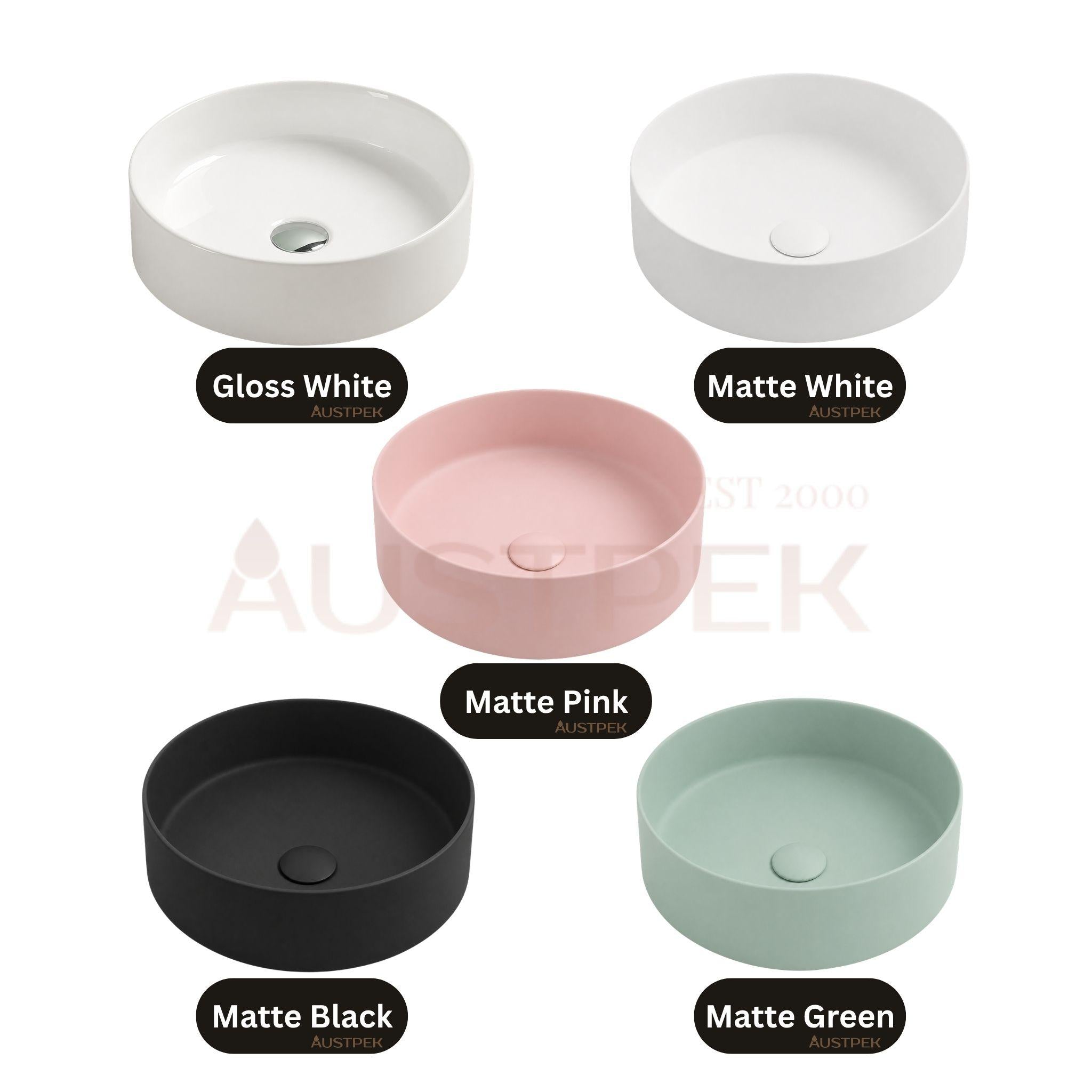 LUKKA OLLEY ABOVE COUNTER BASIN MATTE WHITE 395MM