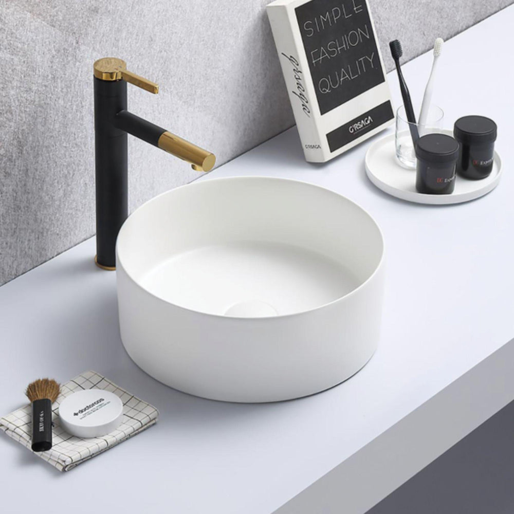LUKKA OLLEY ABOVE COUNTER BASIN MATTE WHITE 395MM