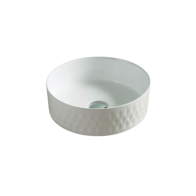 LUKKA OLLIA DIAMOND ABOVE COUNTER BASIN GLOSS WHITE 360MM