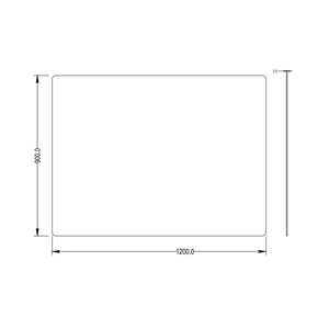 LUKKA RECTTA RECTANGULAR FRAMELESS PENCIL EDGE PLAIN MIRROR 1200X900MM