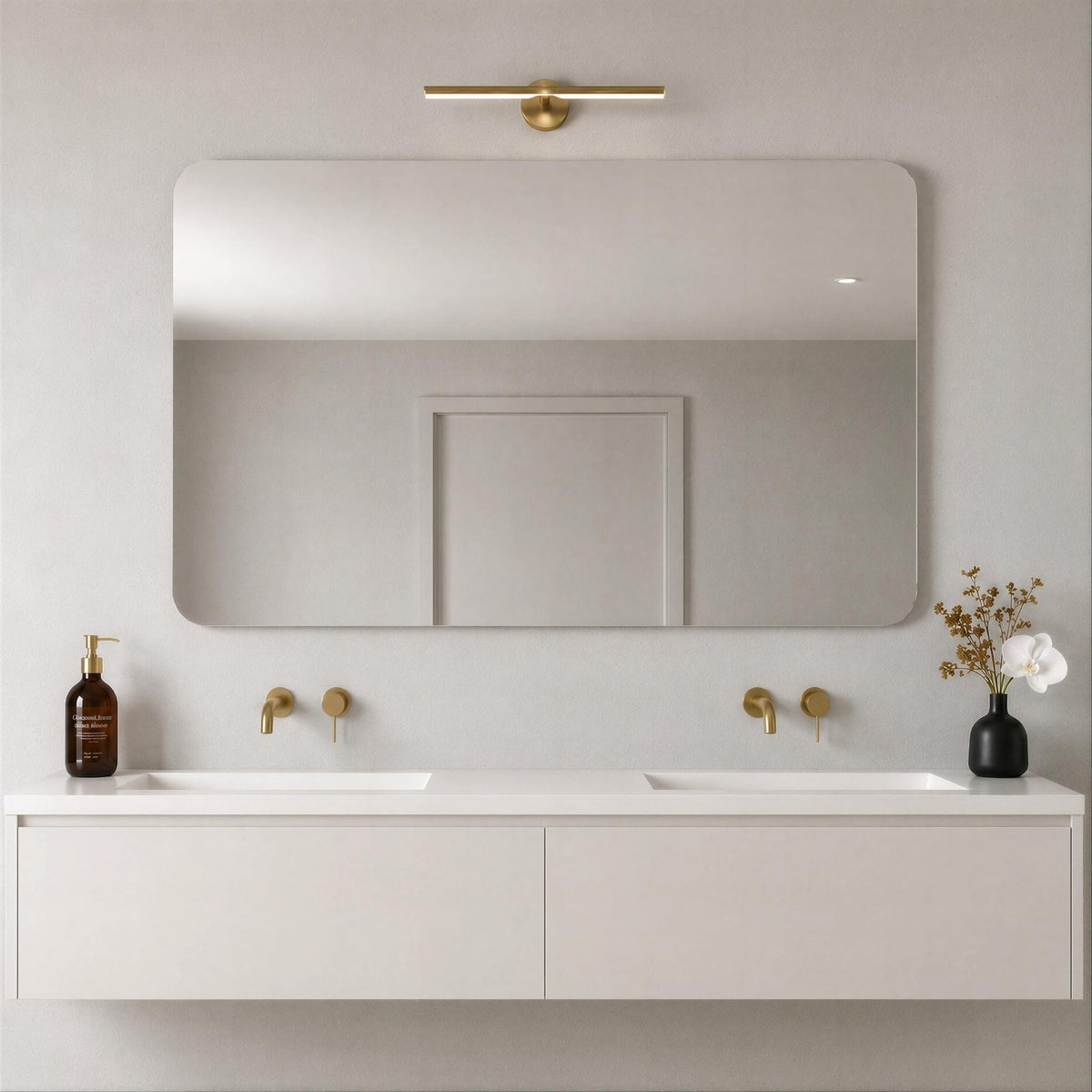 LUKKA RECTTA RECTANGULAR FRAMELESS PENCIL EDGE PLAIN MIRROR 1200X900MM
