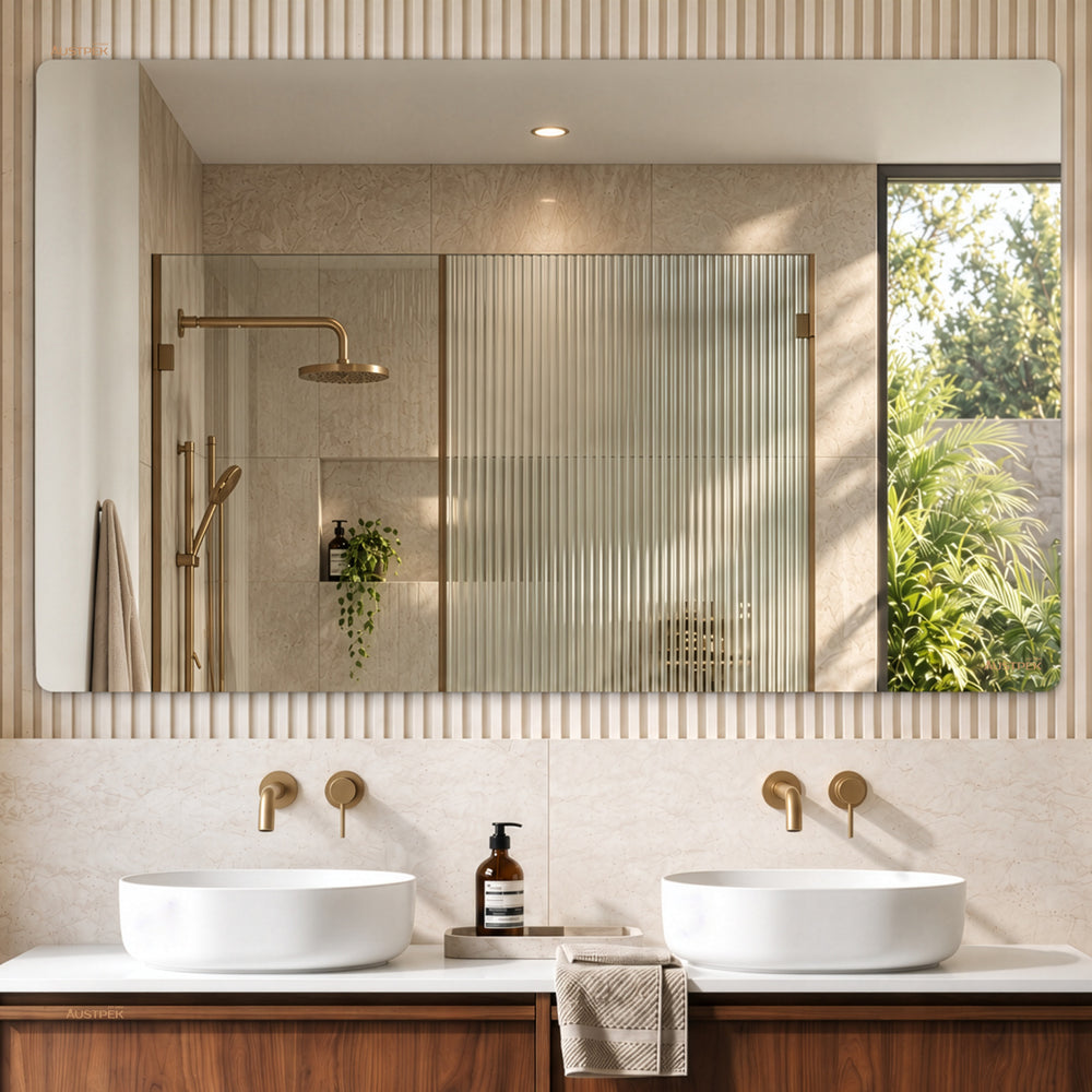 LUKKA RECTTA RECTANGULAR FRAMELESS PENCIL EDGE PLAIN MIRROR 1500X900MM