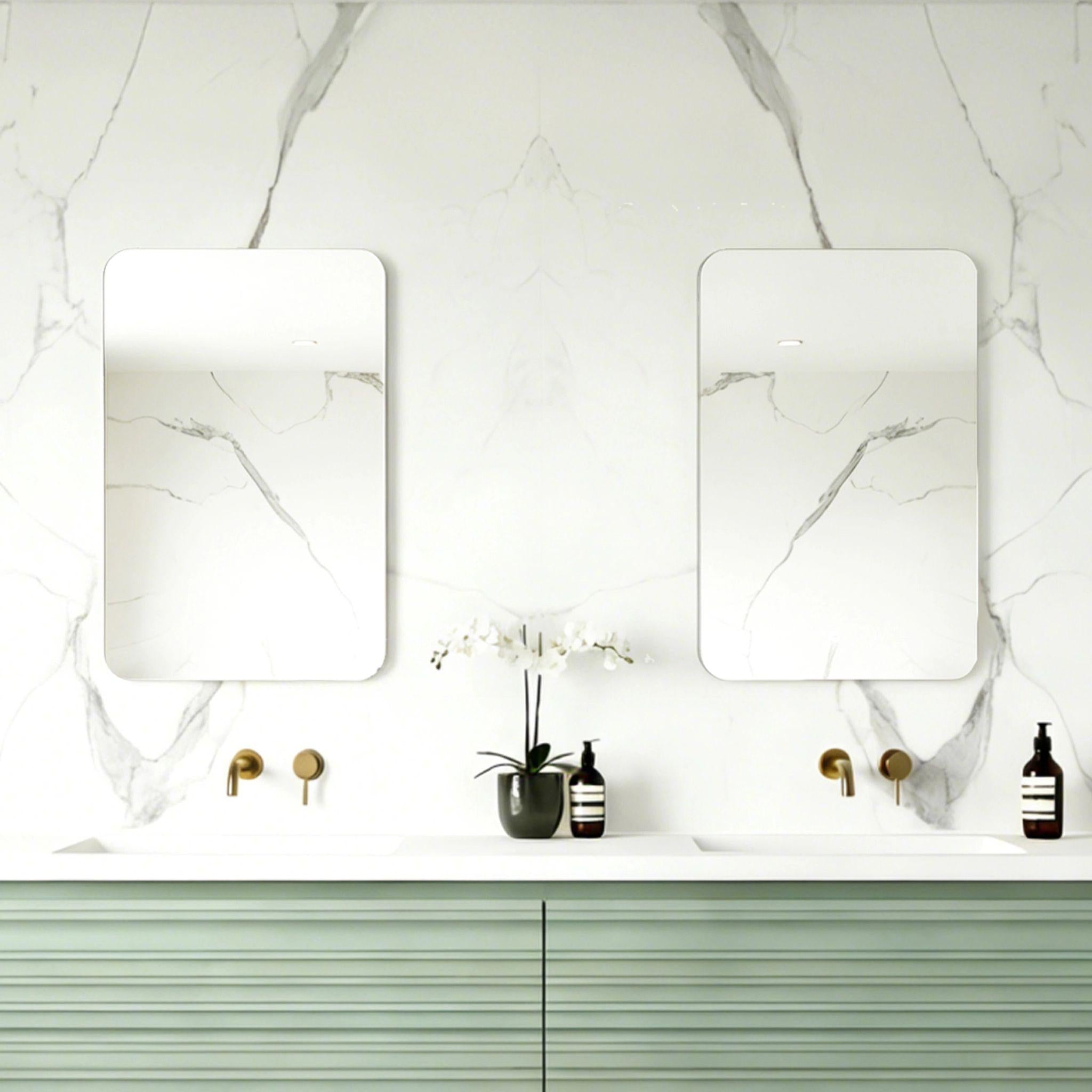 LUKKA RECTTA RECTANGULAR FRAMELESS PENCIL EDGE PLAIN MIRROR 450X600MM