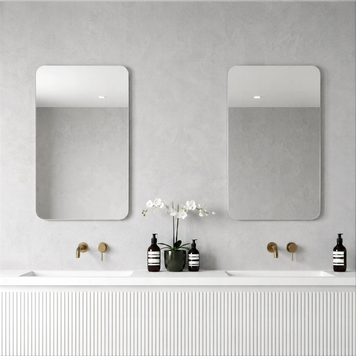 LUKKA RECTTA RECTANGULAR FRAMELESS PENCIL EDGE PLAIN MIRROR 450X600MM