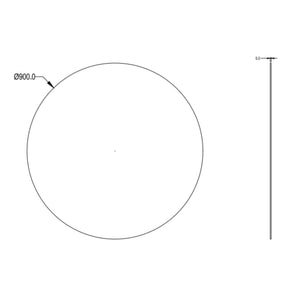 LUKKA ORBIS ROUND FRAMELESS PENCIL EDGE PLAIN MIRROR 900X900MM