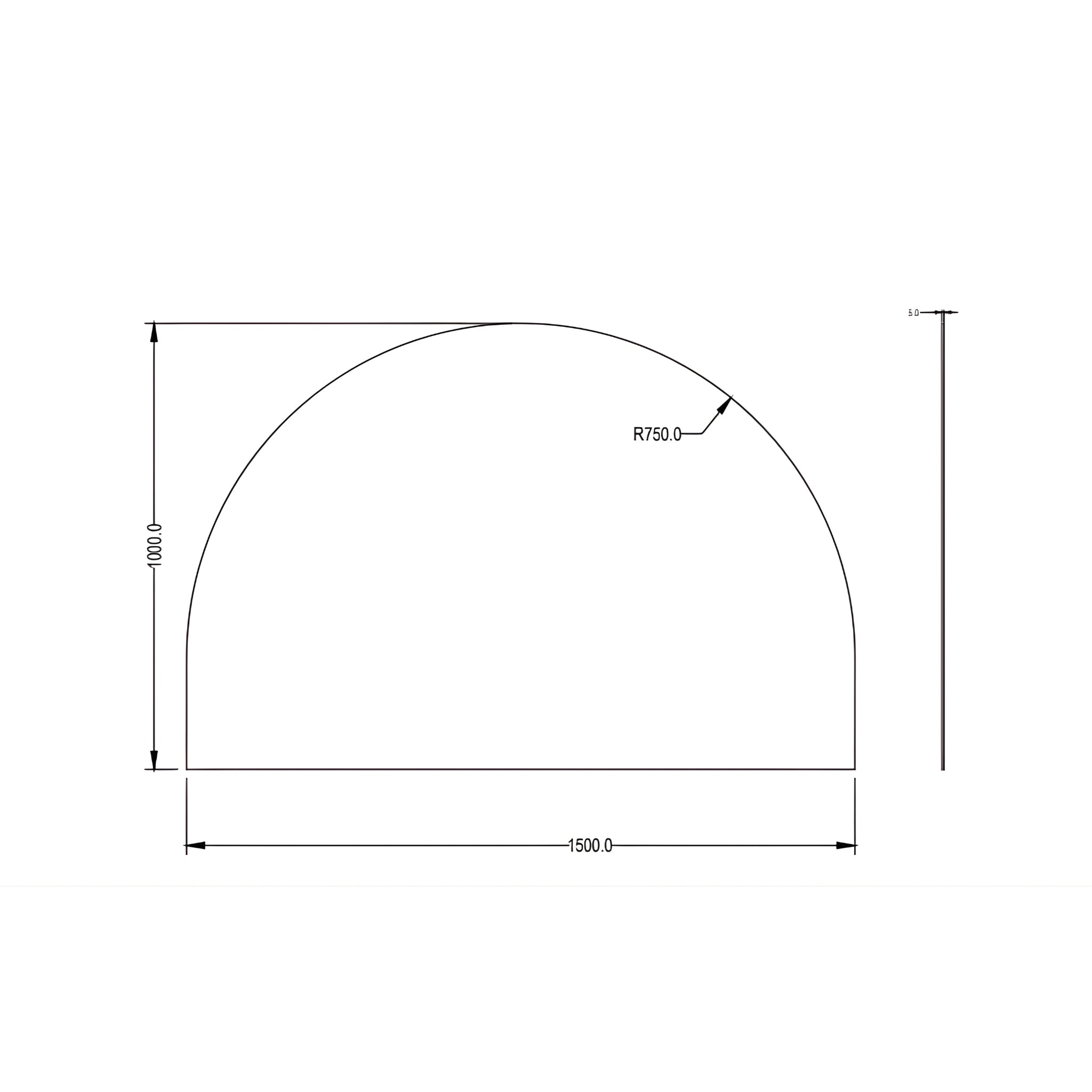 LUKKA ARCHO PENCIL EDGE MIRROR 1500X1000MM