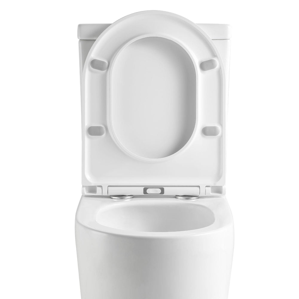 LUKKA PROCIDA TORNADO RIMLESS BACK TO WALL TOILET SUITE GLOSS WHITE