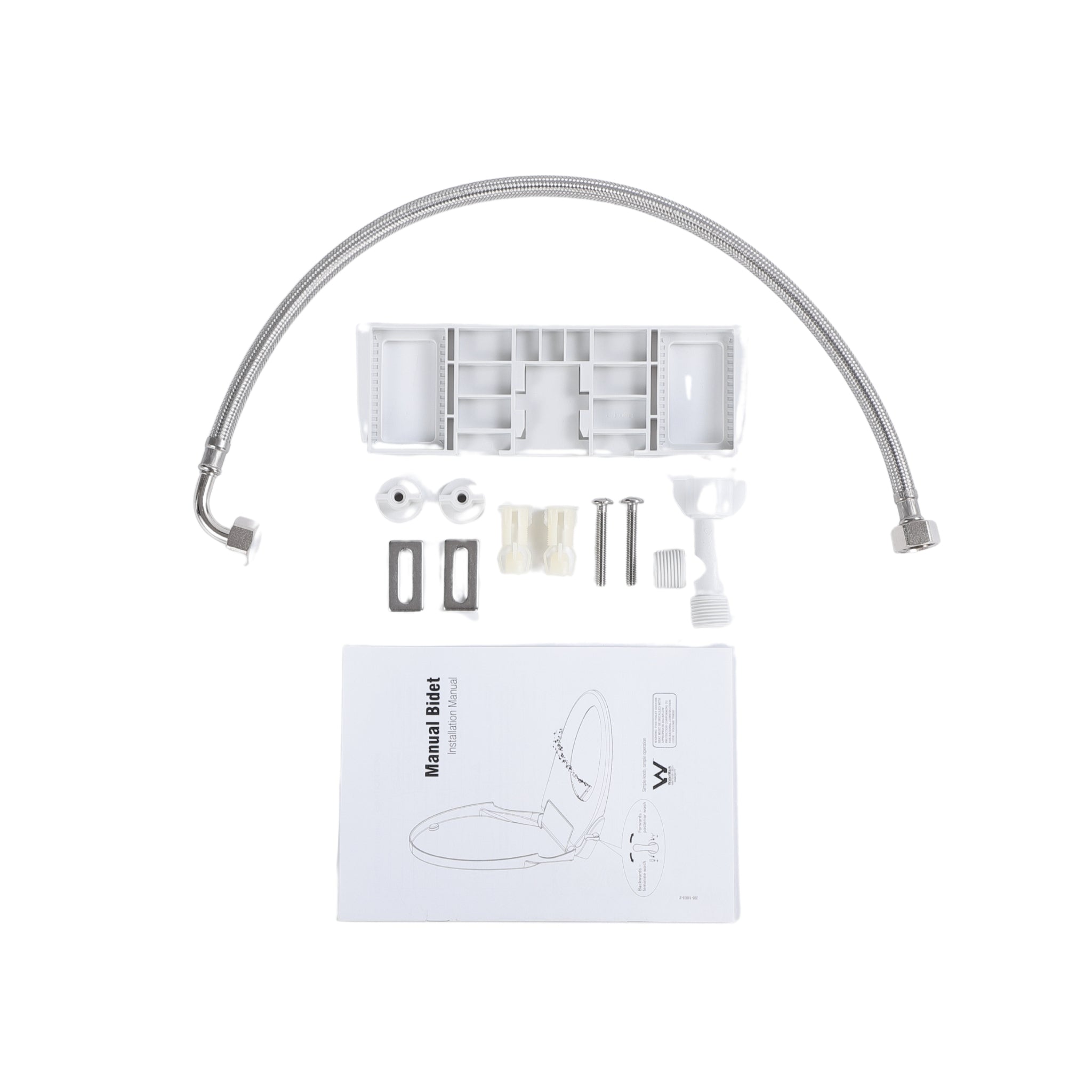 LUKKA PROCIDA NON-ELECTRONIC BIDET SEAT WITH SIDE CONTROL D-SHAPED WHITE (AVAILABLE IN LEFT AND RIGHT HAND WATER INLET)