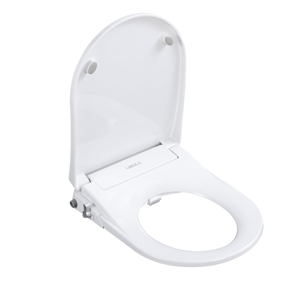 LUKKA PROCIDA NON-ELECTRONIC BIDET SEAT WITH SIDE CONTROL D-SHAPED WHITE (AVAILABLE IN LEFT AND RIGHT HAND WATER INLET)