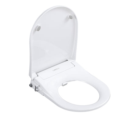 LUKKA PROCIDA NON-ELECTRONIC BIDET SEAT WITH SIDE CONTROL D-SHAPED WHITE (AVAILABLE IN LEFT AND RIGHT HAND WATER INLET)