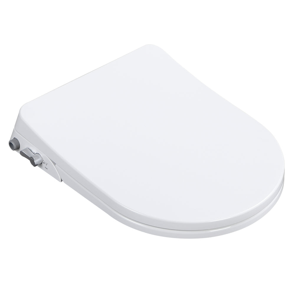LUKKA PROCIDA NON-ELECTRONIC BIDET SEAT WITH SIDE CONTROL D-SHAPED WHITE (AVAILABLE IN LEFT AND RIGHT HAND WATER INLET)