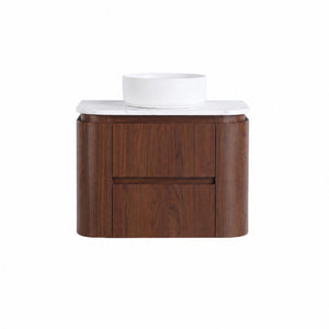 LUKKA RAVELLO MOCHA OAK WOODMATT 750MM WALL HUNG VANITY