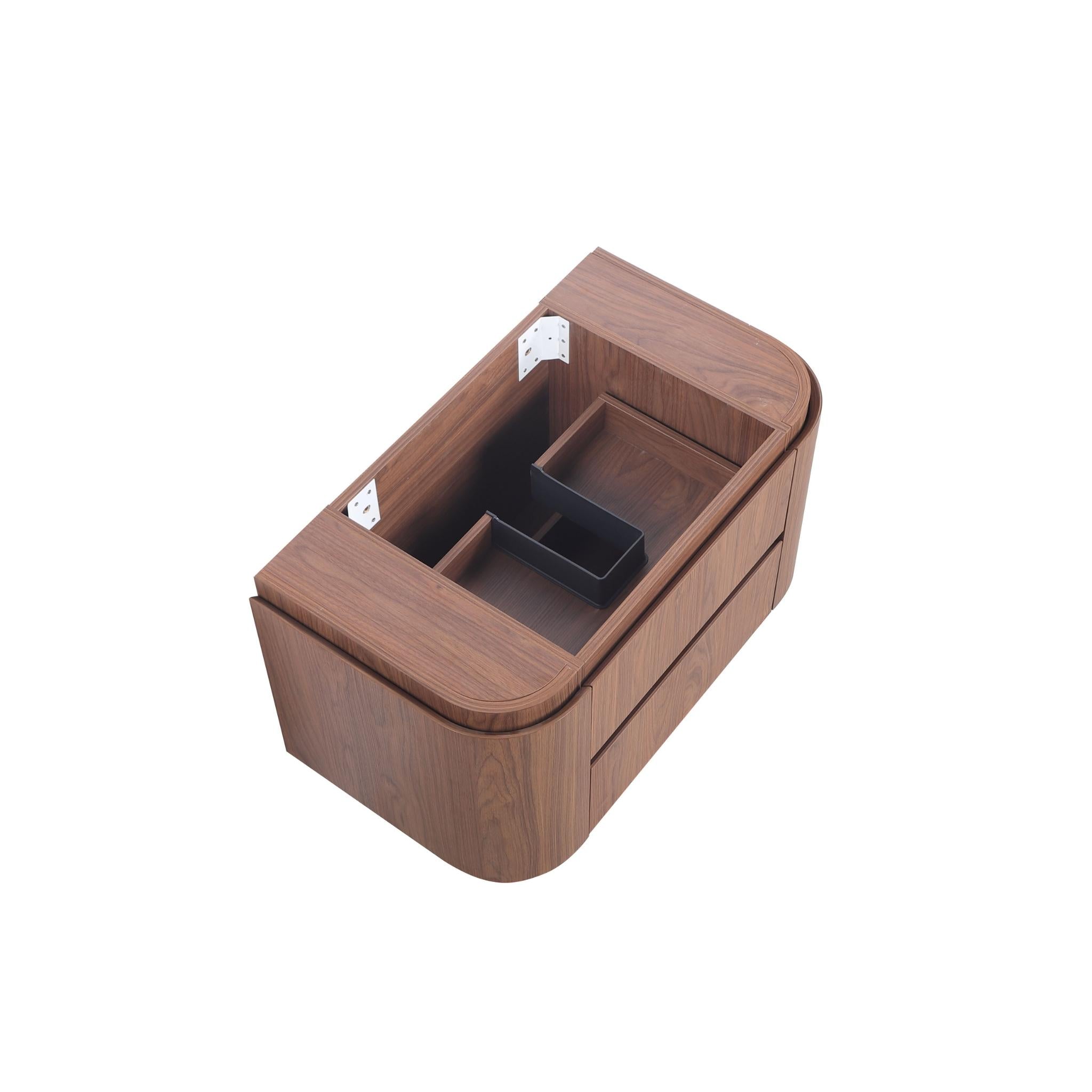 LUKKA RAVELLO MOCHA OAK WOODMATT 900MM WALL HUNG VANITY
