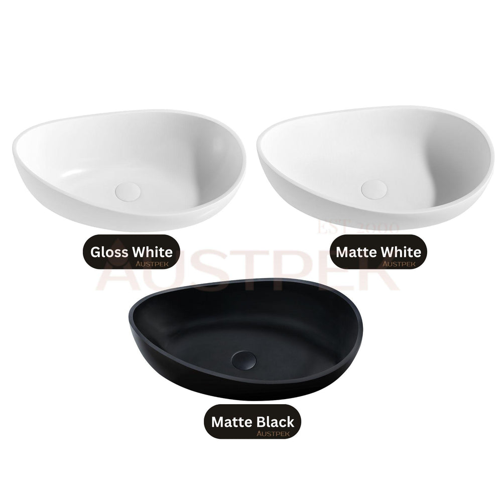 LUKKA WAVERTON ABOVE COUNTER BASIN MATTE BLACK 600MM