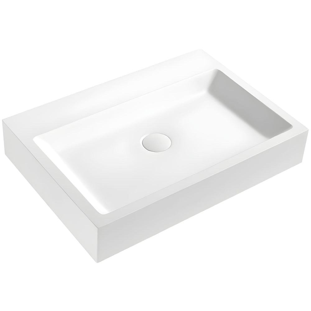 LUKKA CRETE WALL HUNG BASIN MATTE WHITE 420MM