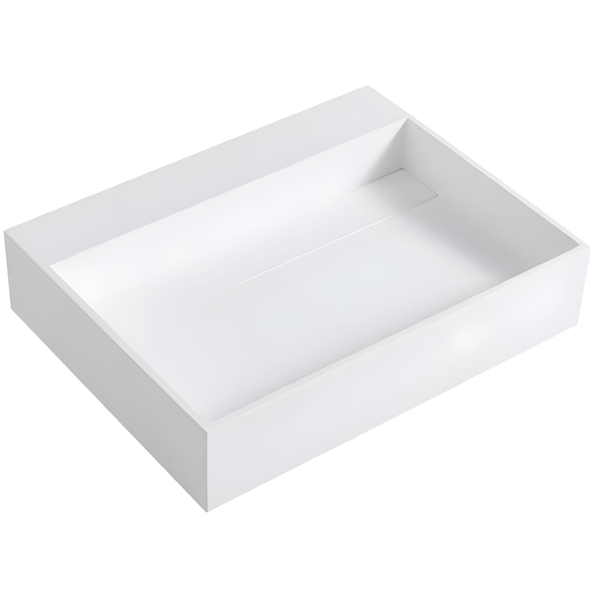 LUKKA CRETE WALL HUNG BASIN MATTE WHITE 460MM