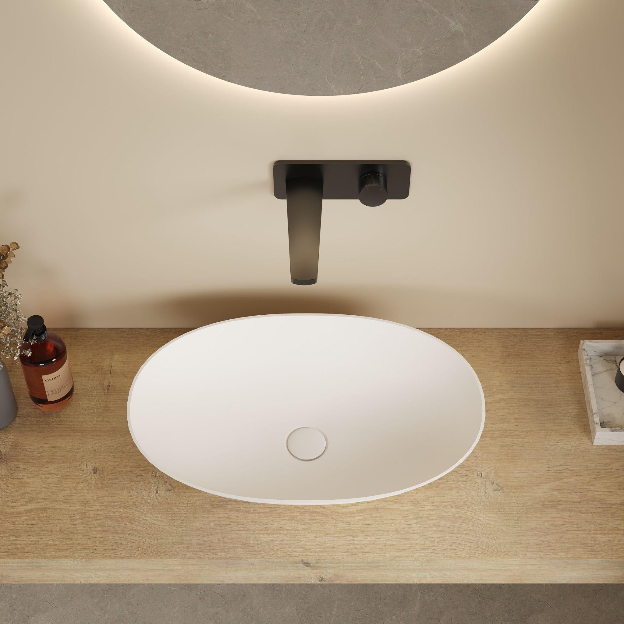 LUKKA KIRRA ABOVE COUNTER BASIN MATTE WHITE 580MM