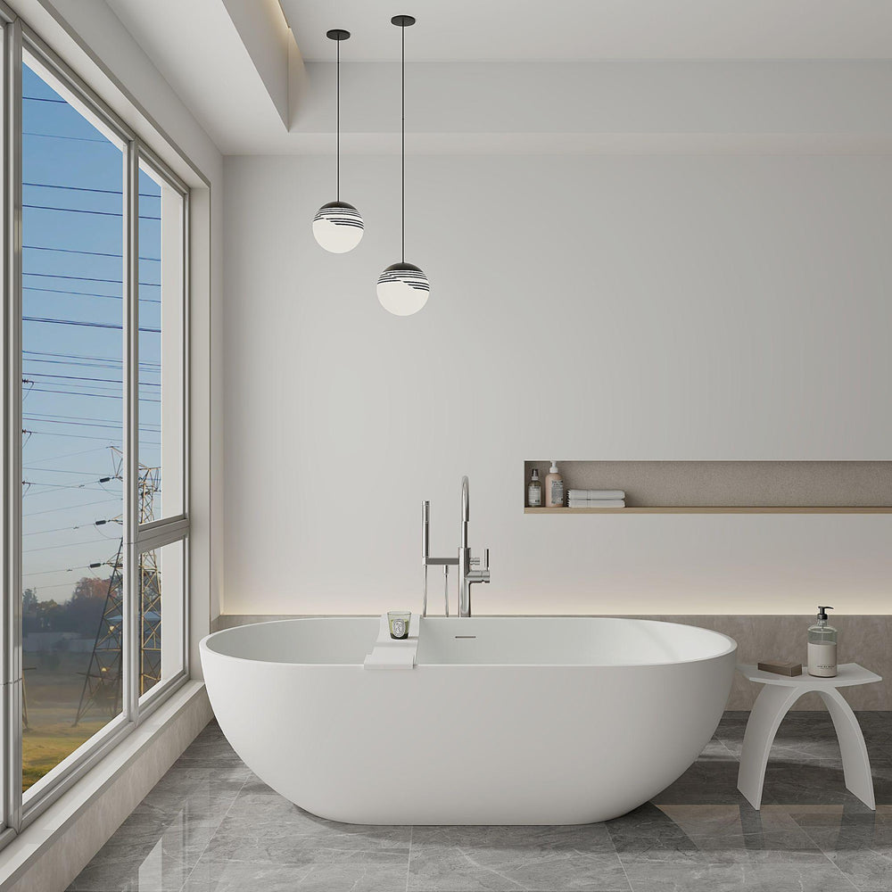 LUKKA KIRRA FREESTANDING BATHTUB MATTE WHITE (AVAILABLE IN 1400MM, 1500MM AND 1700MM)