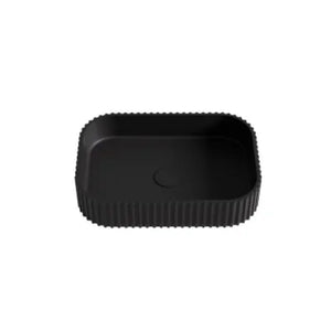 LUKKA JAPSER FLUTED ABOVE COUNTER BASIN MATTE BLACK 500MM