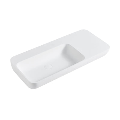 LUKKA ROCCIA WALL HUNG BASIN MATTE WHITE 900MM