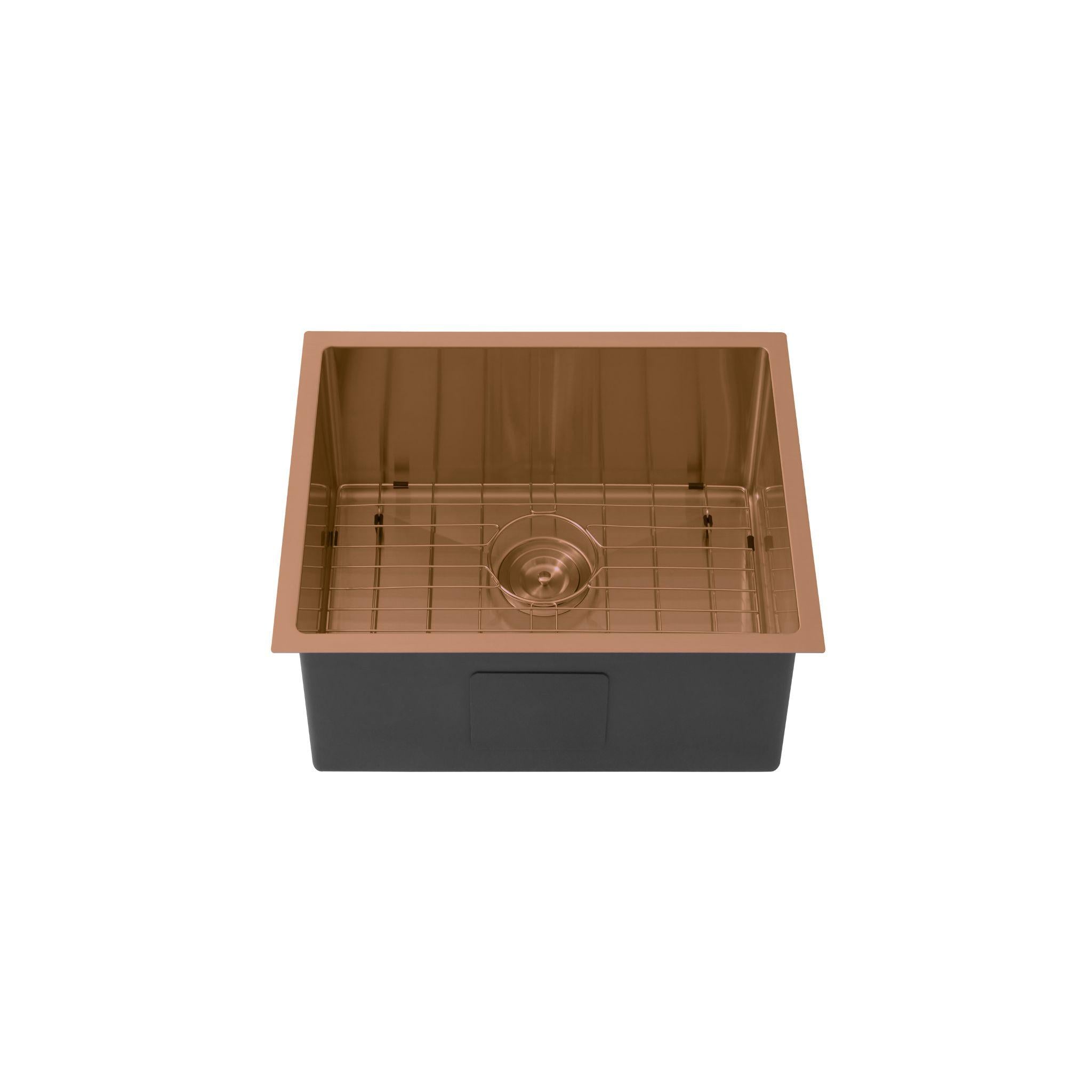 LUKKA KLIFF HAND MADE PVD STAINLESS STEEL SINGLE BOWL UNDERMOUNT KITCHEN SINK BRUSHED BRONZE (MULTIPLE SIZES AVAILABLE)