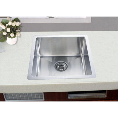 LUKKA KLIFF HAND MADE STAINLESS STEEL SINGLE BOWL UNDERMOUNT KITCHEN SINK 440MM