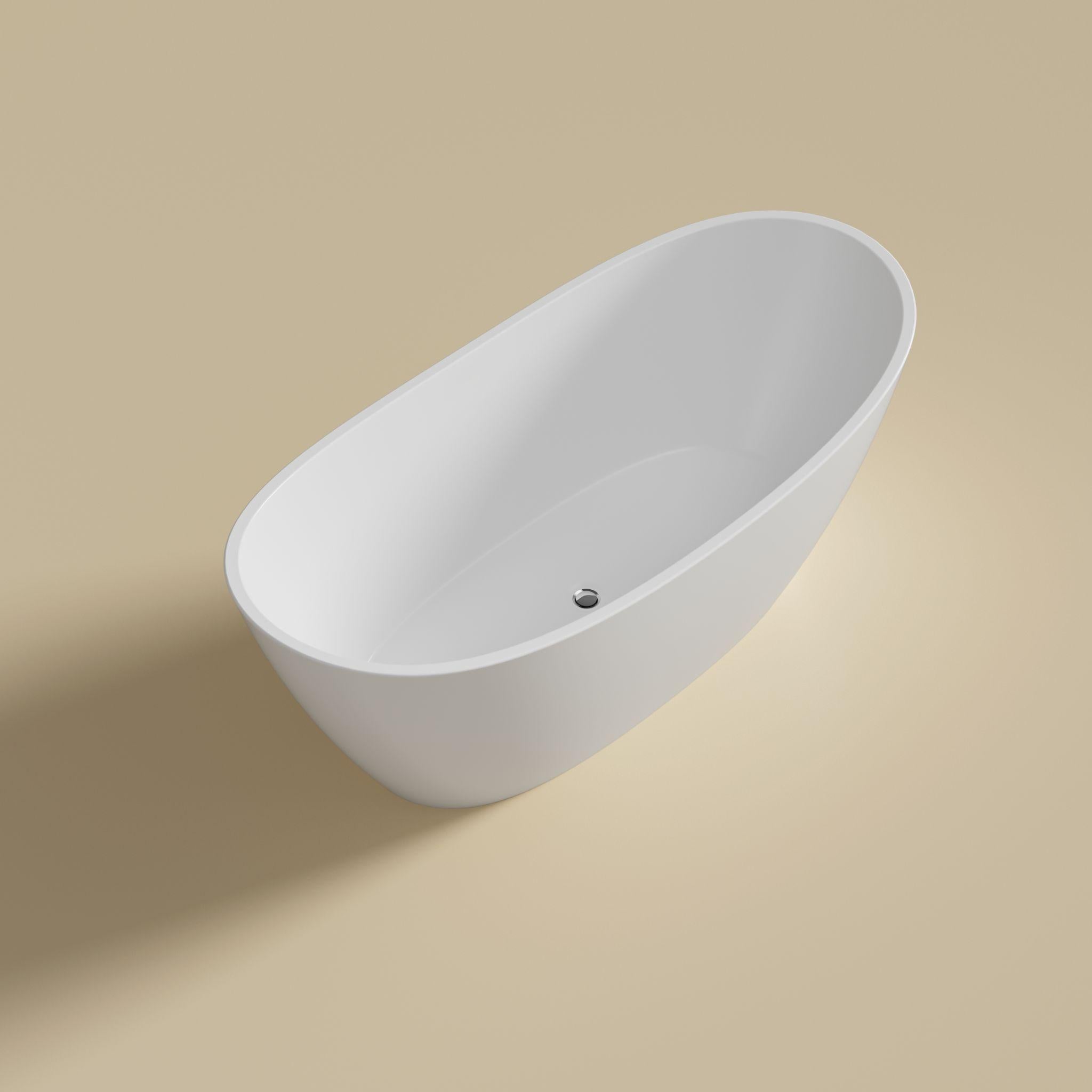 LUKKA VALLA FREESTANDING BATHTUB GLOSS WHITE (AVAILABLE IN 1500MM AND 1700MM)