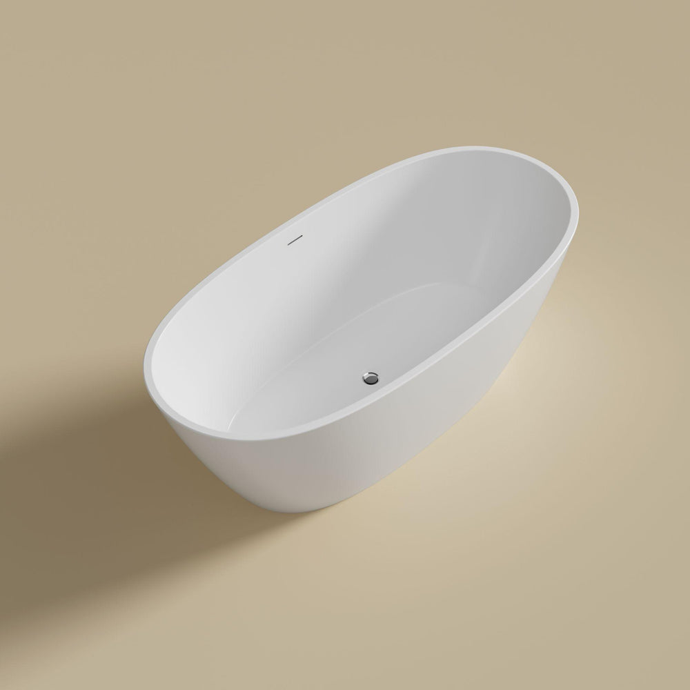 LUKKA VALLA FREESTANDING BATHTUB OVERFLOW MATTE WHITE (AVAILABLE IN 1500MM AND 1700MM)