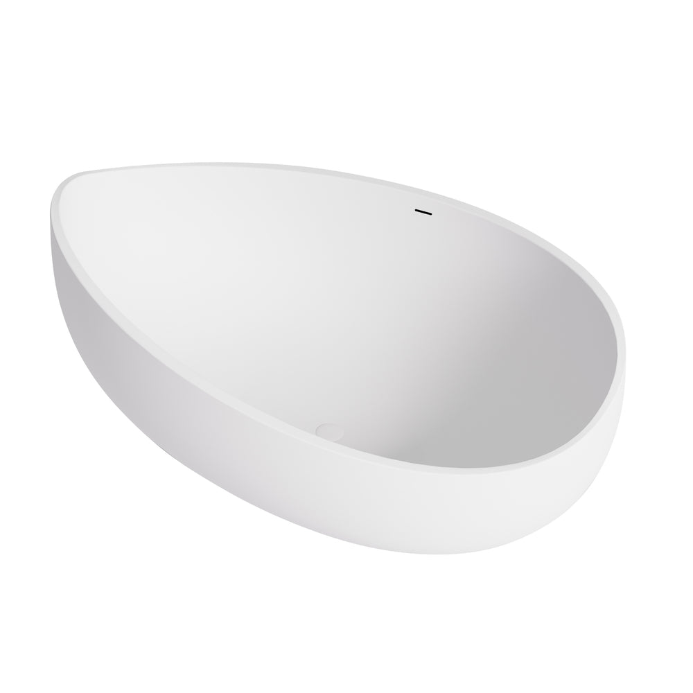 LUKKA WAVERTON FREESTANDING BATHTUB OVERFLOW MATTE WHITE 1800MM