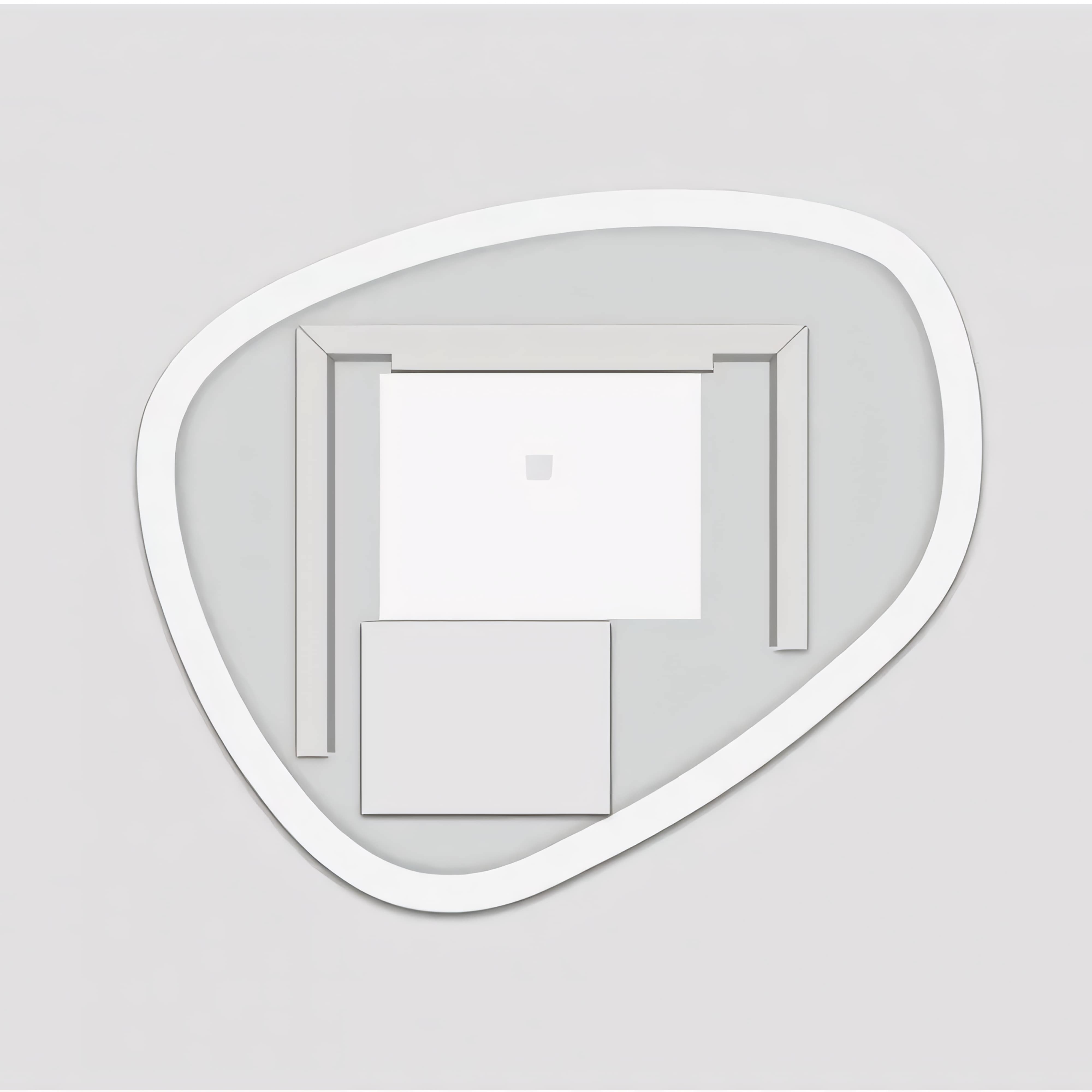AQUAPERLA OVAL ACRYLIC LED MIRROR 3 COLOUR LIGHTS CHROME 800X675MM