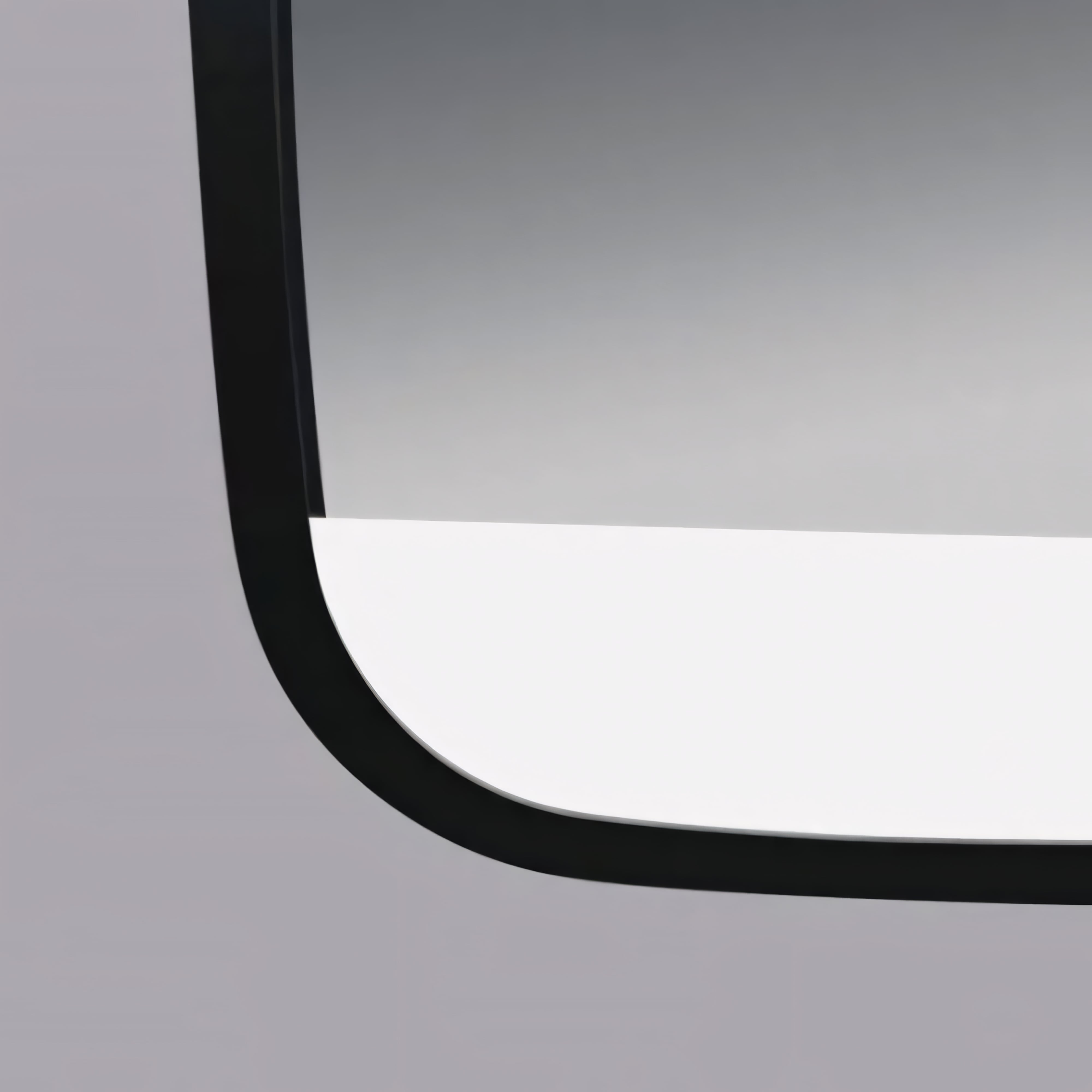 AQUAPERLA RECTANGULAR FRAMED LED MIRROR 3 COLOUR LIGHTS BLACK 500X700MM