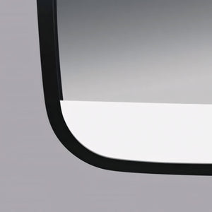 AQUAPERLA RECTANGULAR FRAMED LED MIRROR 3 COLOUR LIGHTS BLACK 500X700MM