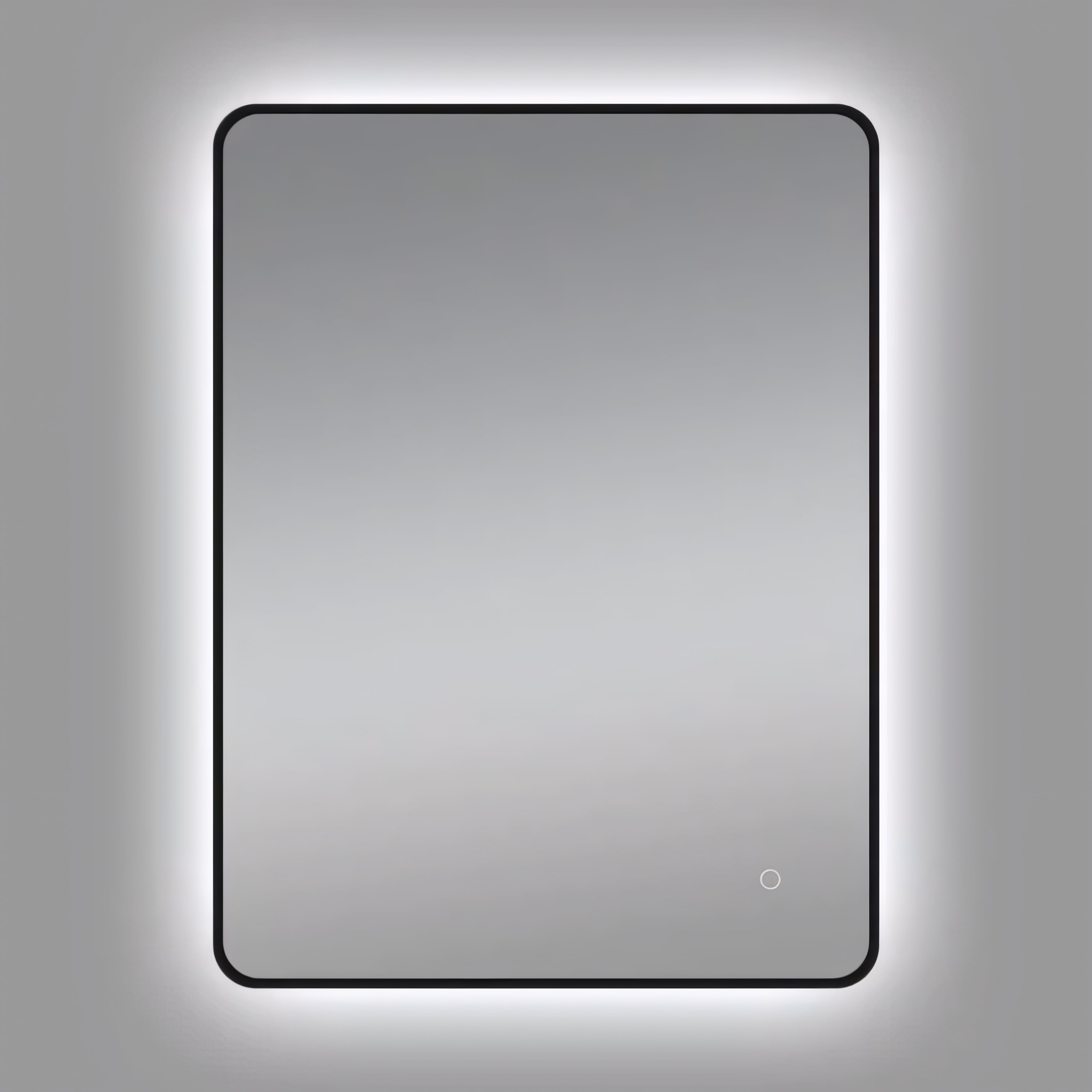 AQUAPERLA RECTANGULAR FRAMED BACKLIT LED MIRROR 3 COLOUR LIGHTS BLACK 610X810MM