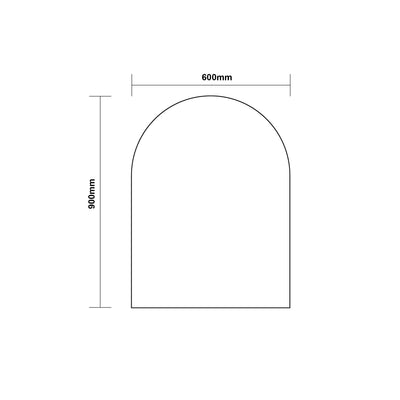 AQUAPERLA UNI ARCH FRAMED MIRROR GUN METAL GREY 600X900MM