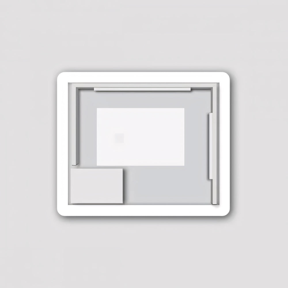 AQUAPERLA RECTANGULAR ACRYLIC LED MIRROR 3 COLOUR LIGHTS CHROME 900X750MM