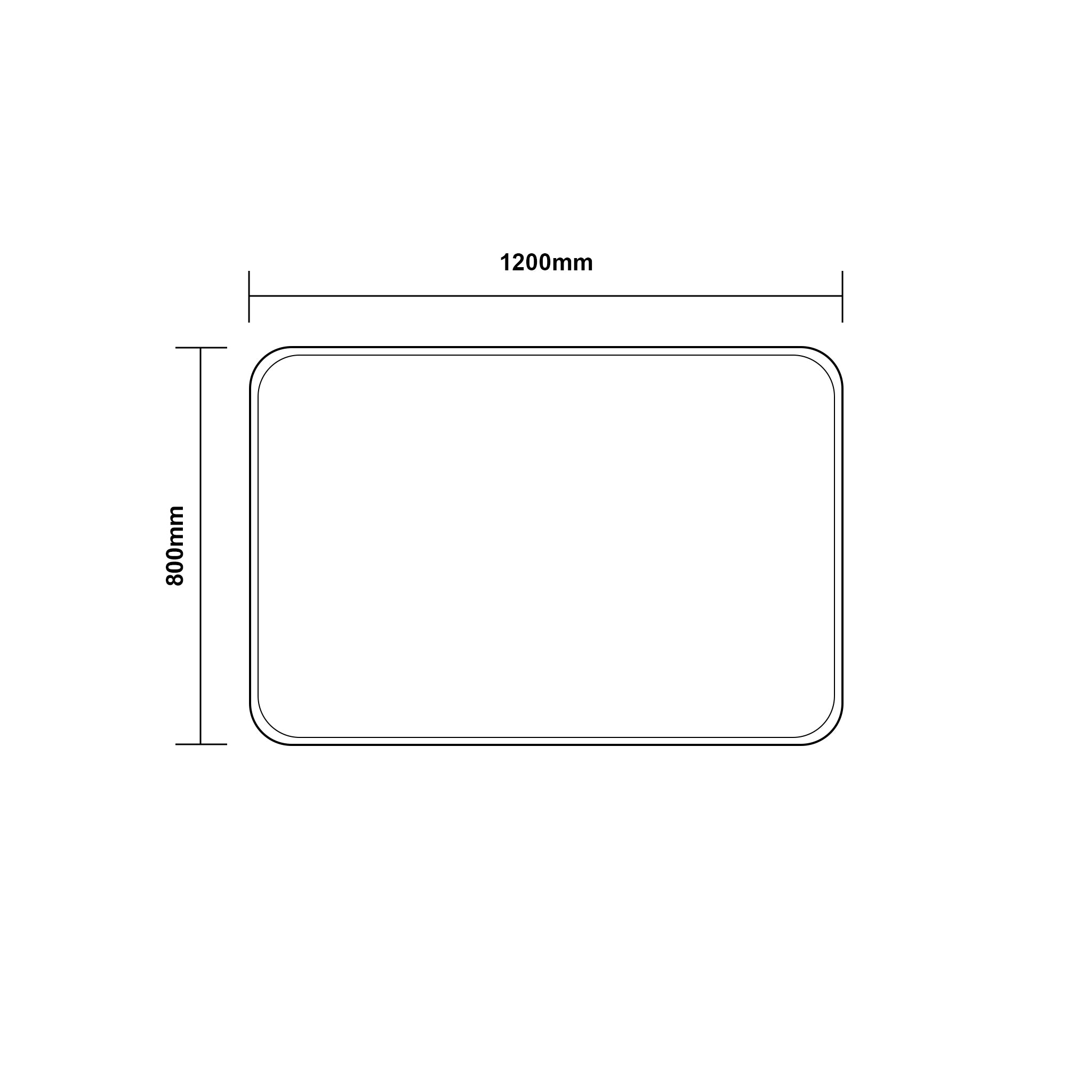 AQUAPERLA RECTANGULAR ACRYLIC BACKLIT LED MIRROR 3 COLOUR LIGHTS CHROME 1200X800MM