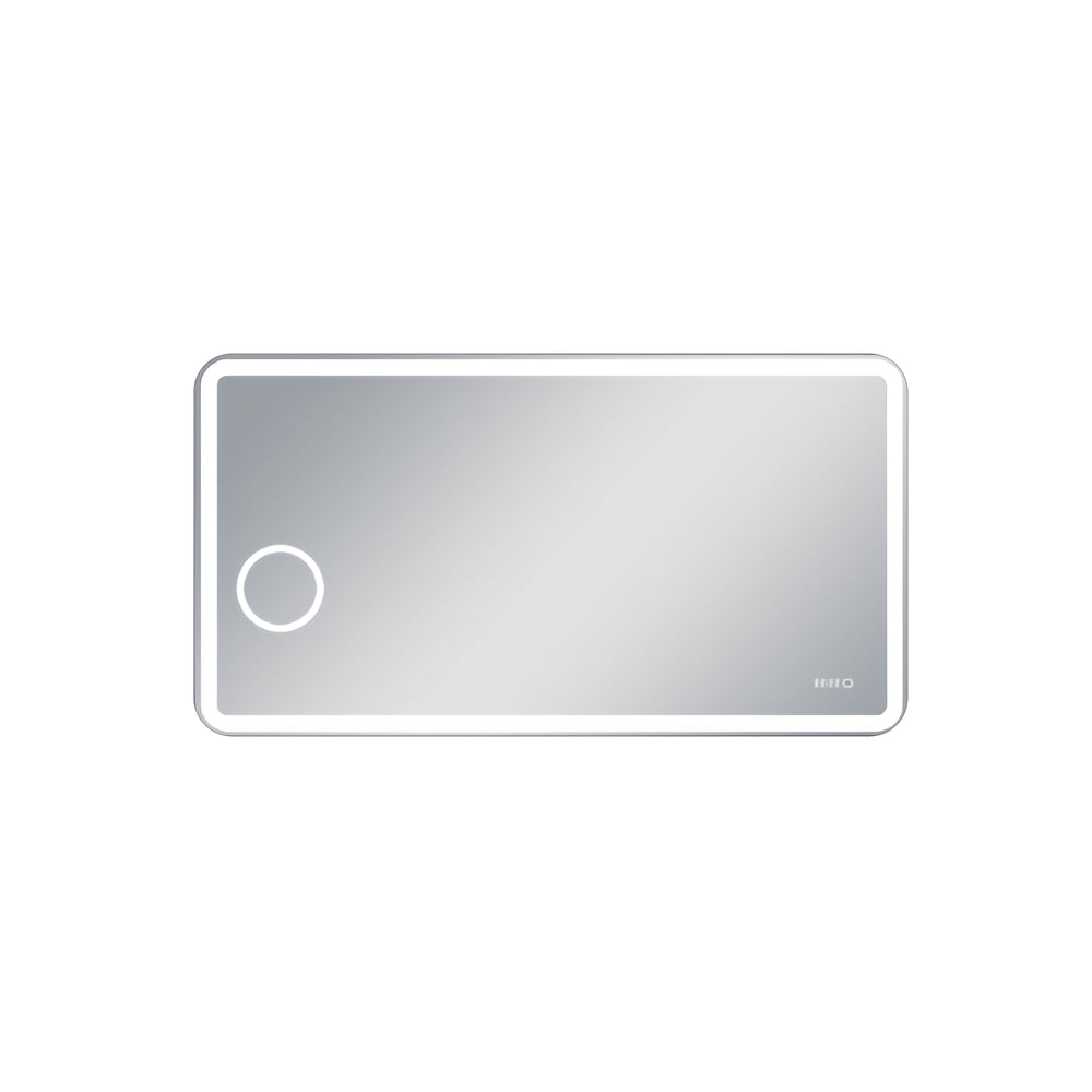 AQUAPERLA RECTANGULAR BACKLIT LED MIRROR 3 COLOUR LIGHTS CHROME 1500X800MM