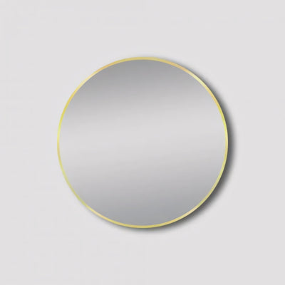 AQUAPERLA ROUND NON LUMINOUS FRAMED MIRROR MATTE BRUSHED GOLD 700MM