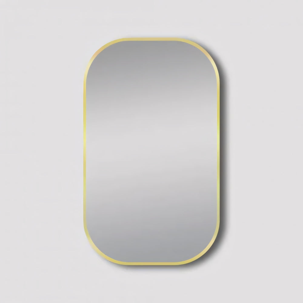 AQUAPERLA RECTANGULAR NON LUMINUS FRAMED MIRROR BRUSHED GOLD 600X900MM