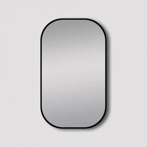 AQUAPERLA RECTANGULAR NON LUMINUS FRAMED MIRROR MATTE BLACK 450X750MM