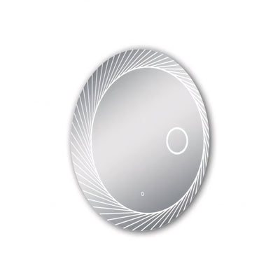 AQUAPERLA ROUND BACKLIT LED MIRROR WITH DEMO FUNCTION 3 COLOUR LIGHTS CHROME 800MM