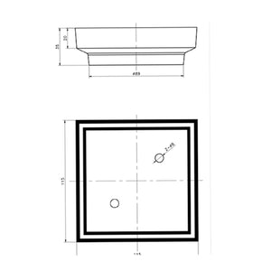 AQUAPERLA TILE INSERT DRAIN 115MM BRUSHED NICKEL