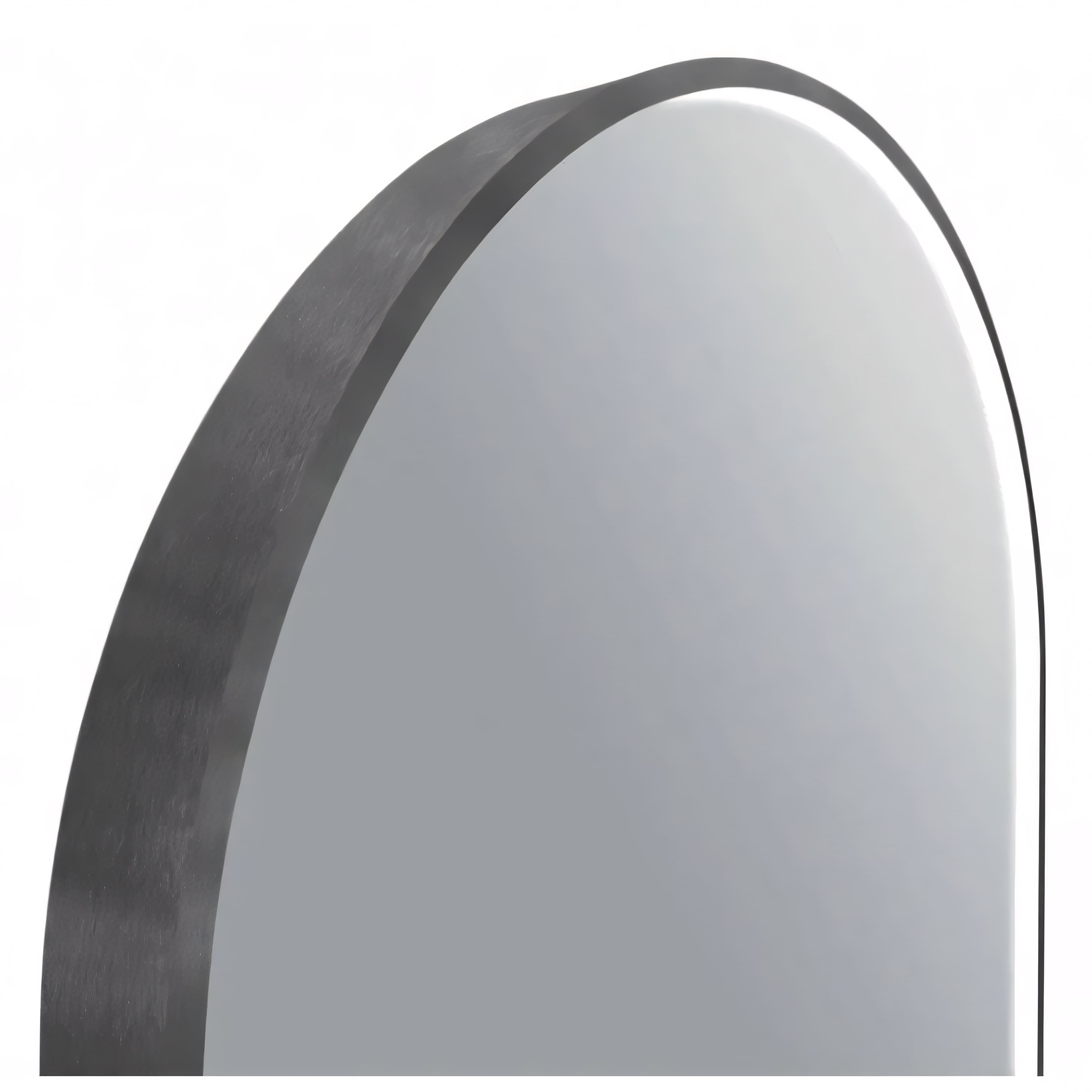 AQUAPERLA ARCH FRAMED LED MIRROR GUN METAL GREY 600X900MM