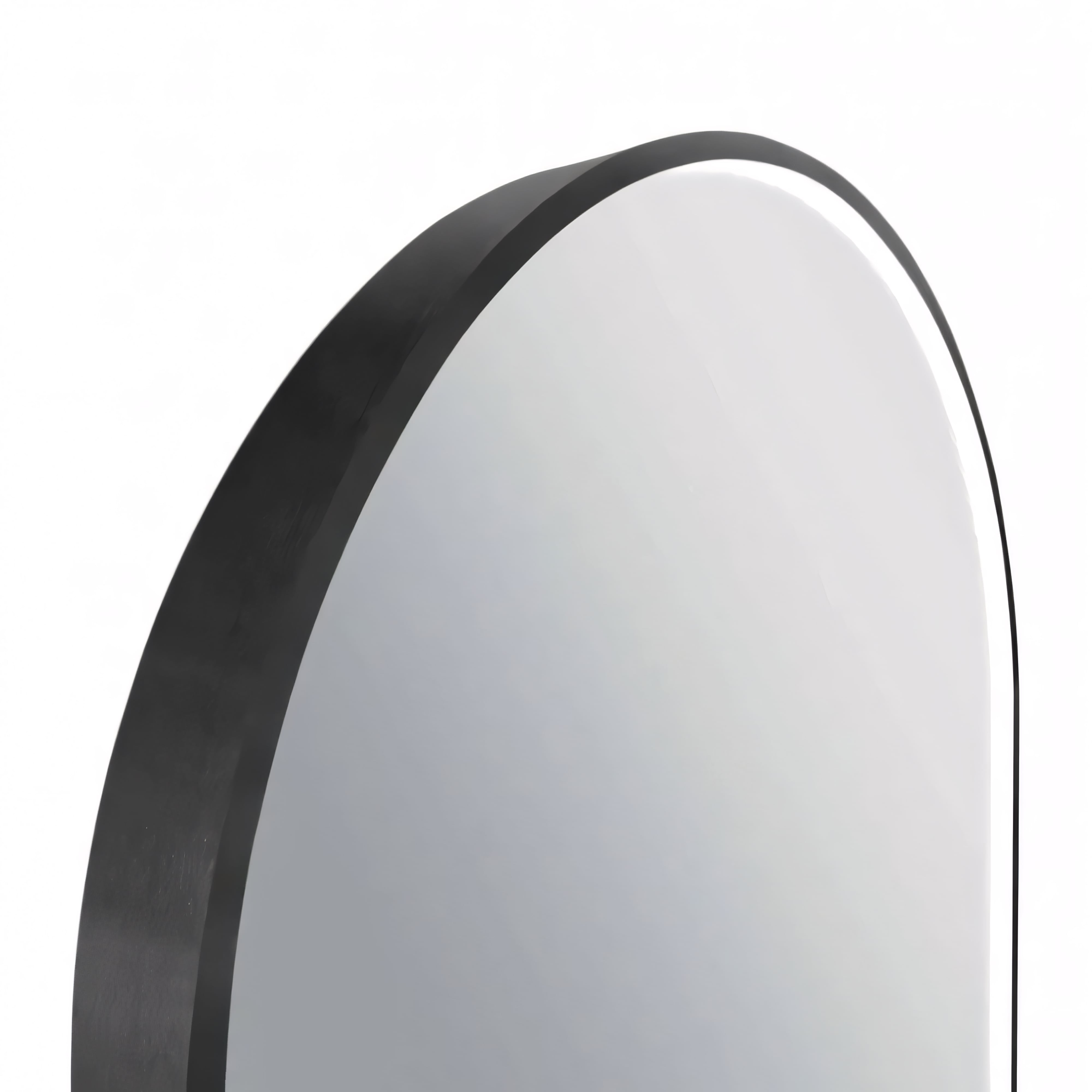 AQUAPERLA ARCH FRAMED LED MIRROR MATTE BLACK 600X900MM