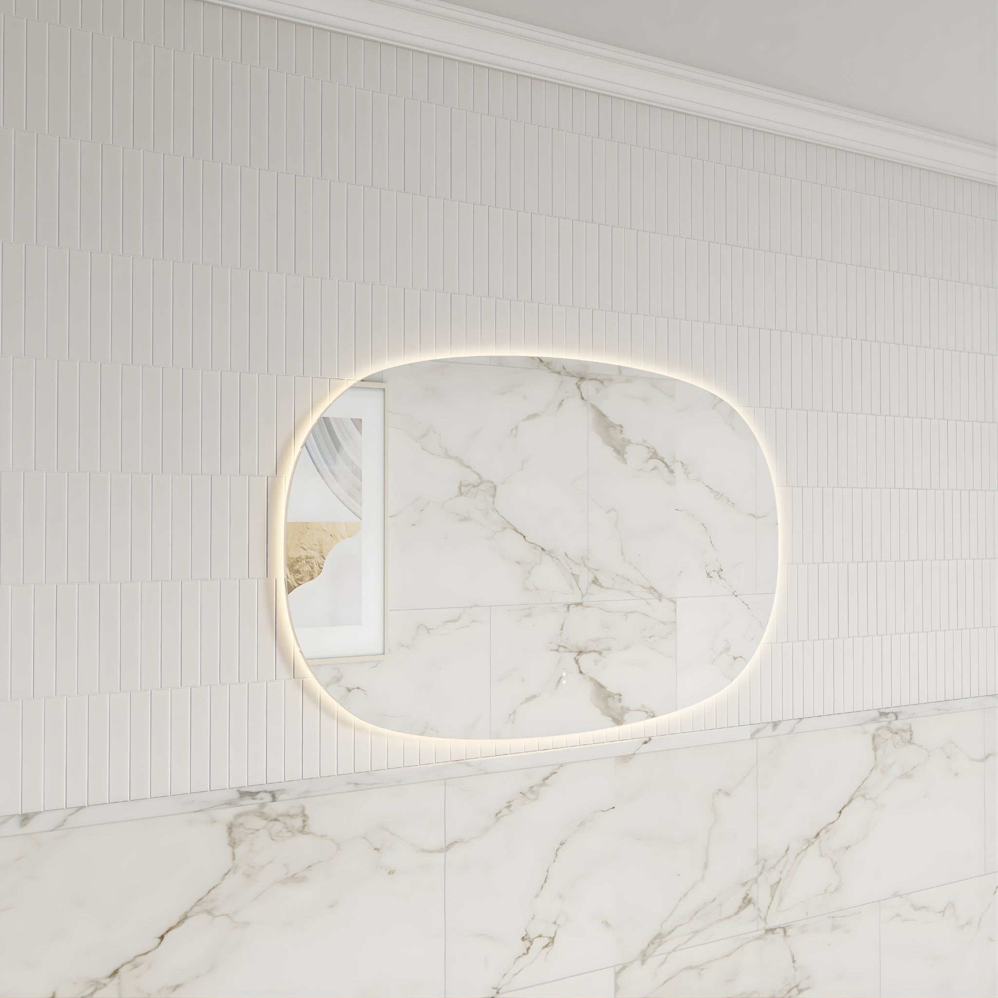 AULIC VALMONT HORIZONTAL LED MIRROR FRAMELESS 1100X700MM