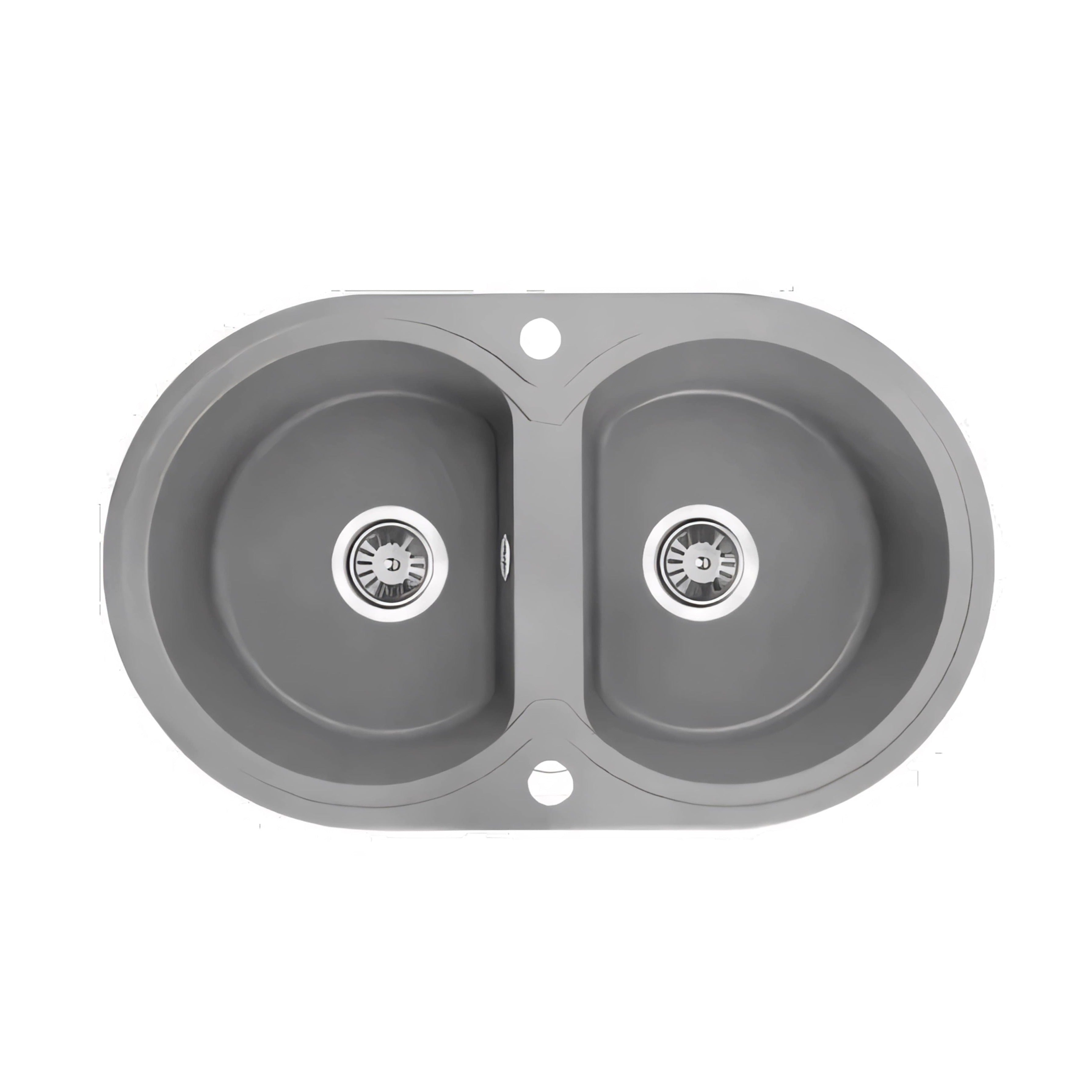 AQUAPERLA LAVEO UNDERMOUNT DOUBLE BOWL SINK BEIGE GRANITE 470MM