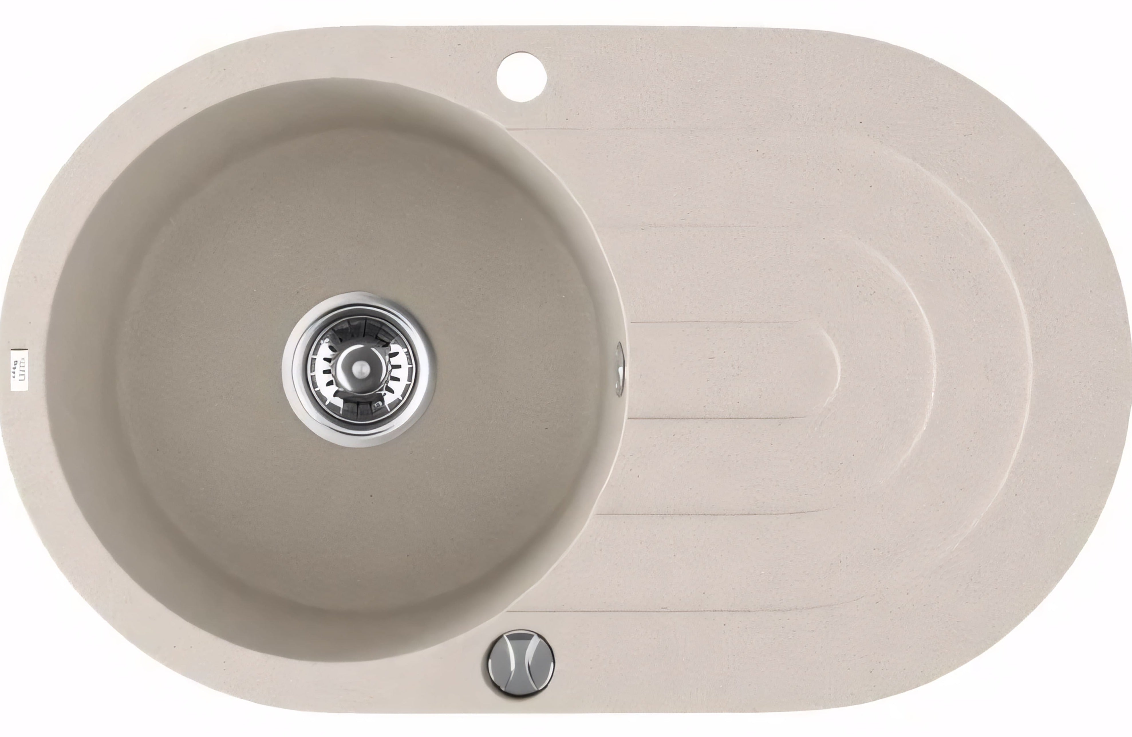 AQUAPERLA LAVEO UNDERMOUNT SINGLE BOWL SINK BEIGE GRANITE 470MM