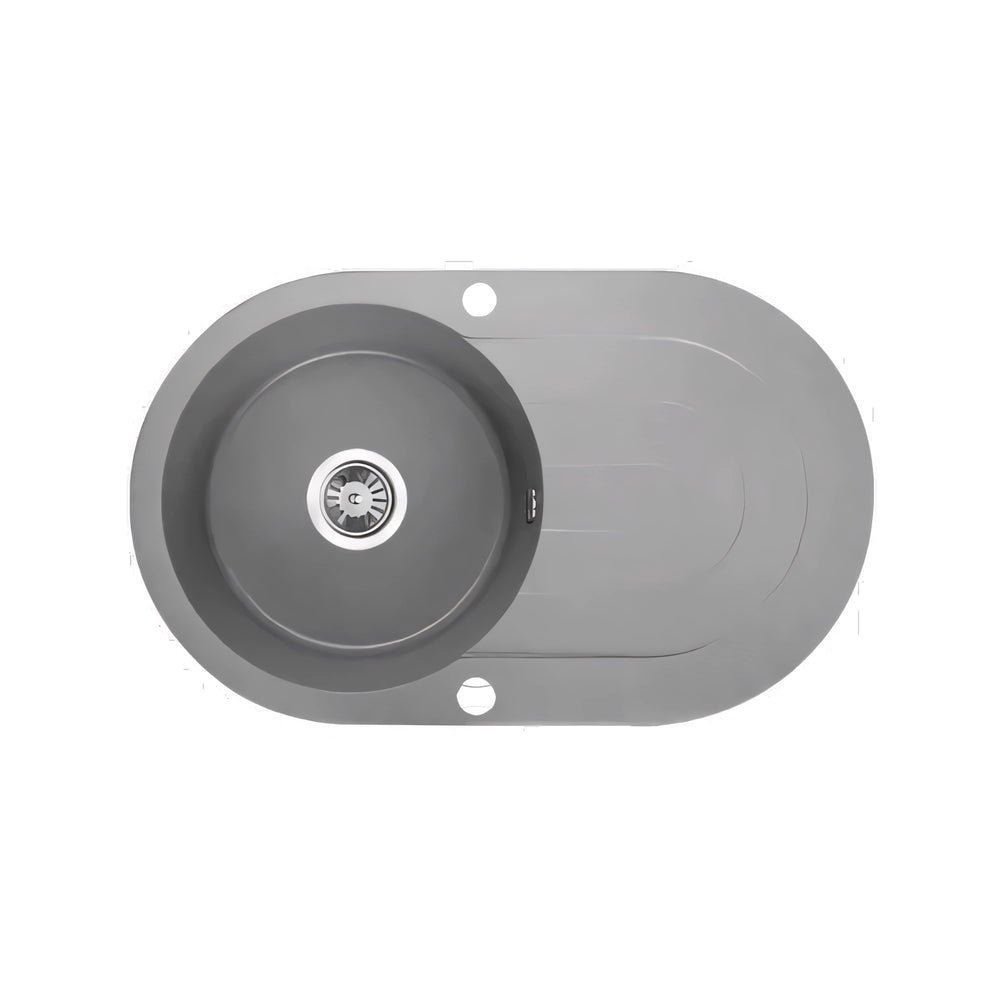 NORICO LAVEO UNDERMOUNT SINGLE BOWL SINK BEIGE GRANITE 470MM